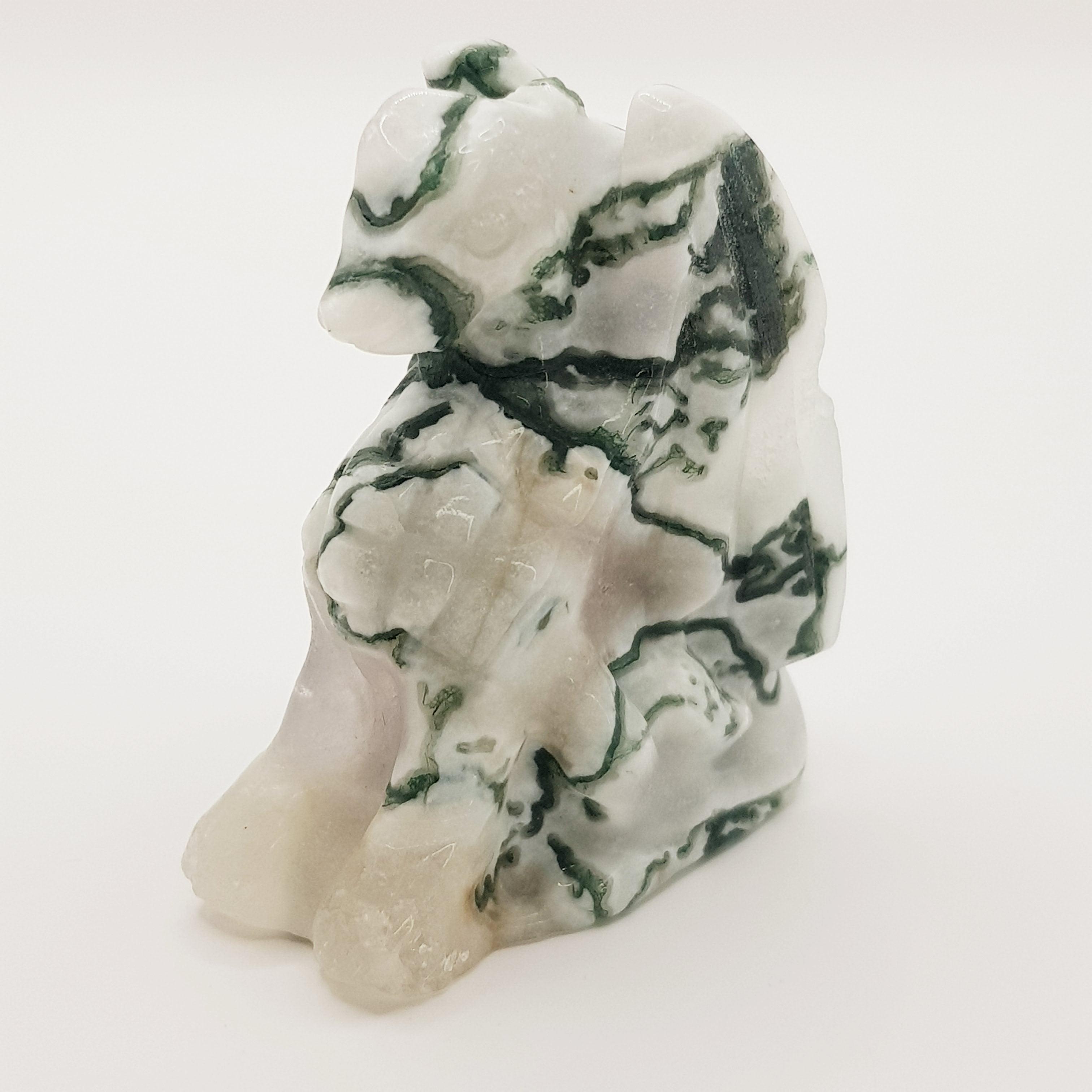 Wächterdrache aus Moosachat - World of Crystals