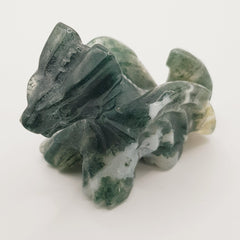 Mini Schutzdrache aus Moosachat - World of Crystals