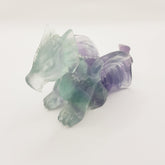 Aurora-Drache aus Regenbogen-Fluorit - World of Crystals