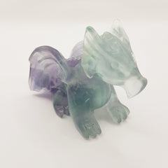Aurora-Drache aus Regenbogen-Fluorit - World of Crystals