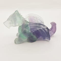 Aurora-Drache aus Regenbogen-Fluorit - World of Crystals