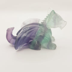 Aurora-Drache aus Regenbogen-Fluorit - World of Crystals