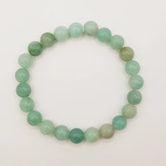 Amazonit-Perlenarmband – One-Size, Dehnbar, Handgefertigt - World of Crystals