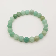 Amazonit-Perlenarmband – One-Size, Dehnbar, Handgefertigt - World of Crystals
