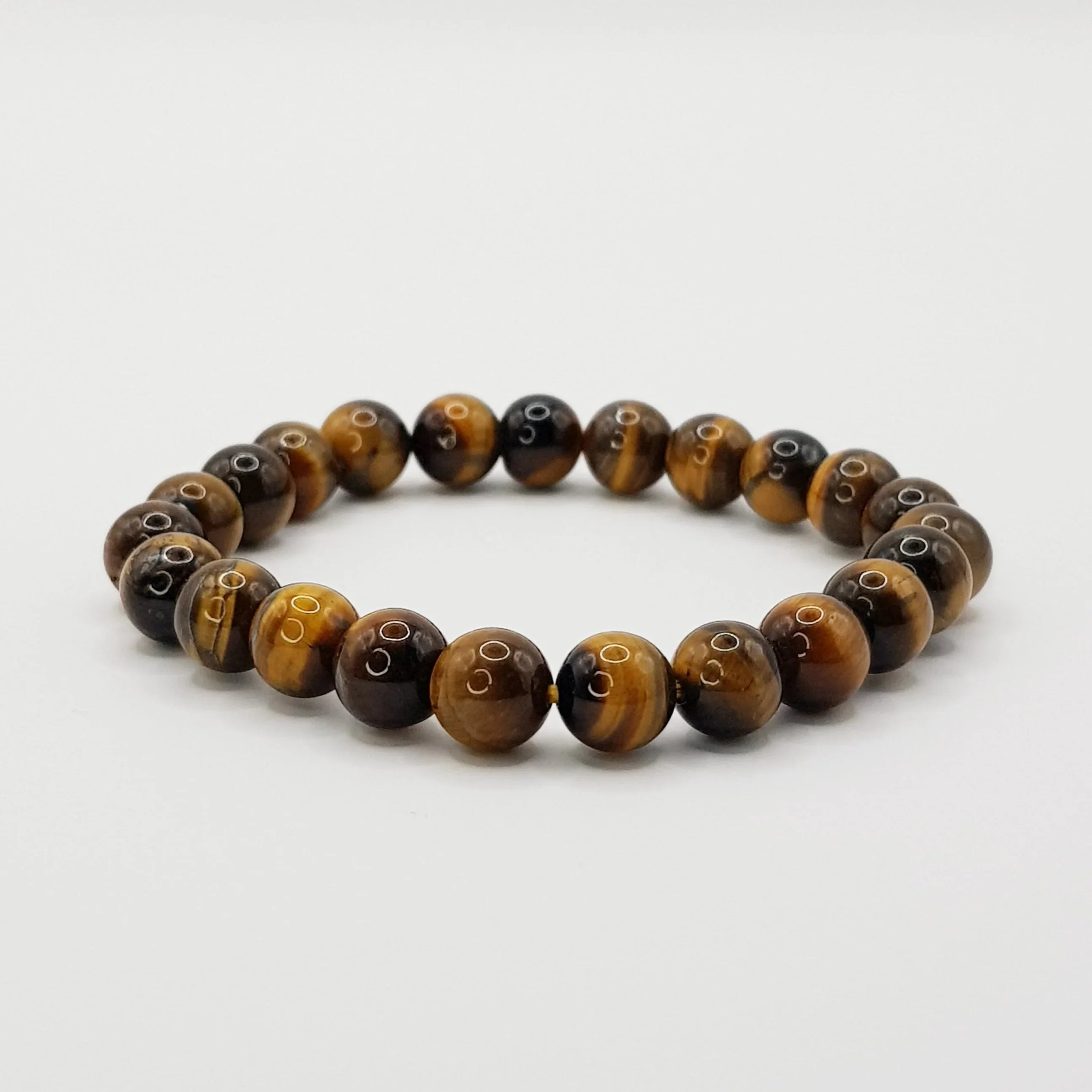 Gelbes Tigerauge-Perlenarmband – One-Size, Dehnbar, Handgefertigt - World of Crystals