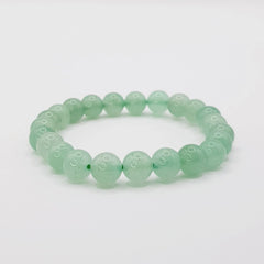 Grüner Aventurin-Perlenarmband – One-Size, Dehnbar, Handgefertigt - World of Crystals