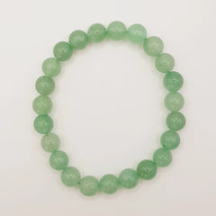 Grüner Aventurin-Perlenarmband – One-Size, Dehnbar, Handgefertigt - World of Crystals
