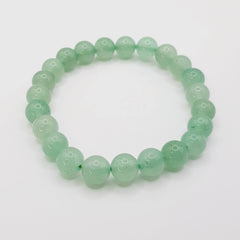 Grüner Aventurin-Perlenarmband – One-Size, Dehnbar, Handgefertigt - World of Crystals