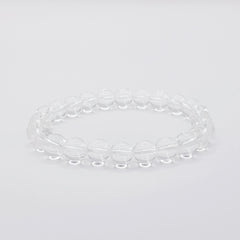 Klarer Quarz-Perlenarmband – One-Size, Dehnbar, Handgefertigt - World of Crystals