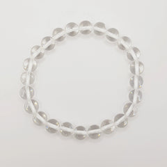 Klarer Quarz-Perlenarmband – One-Size, Dehnbar, Handgefertigt - World of Crystals