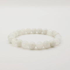 Regenbogen Mondstein-Perlenarmband – One-Size, Dehnbar, Handgefertigt - World of Crystals