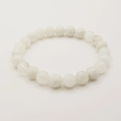 Regenbogen Mondstein-Perlenarmband – One-Size, Dehnbar, Handgefertigt - World of Crystals