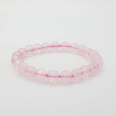 Rosenquarz-Perlenarmband – One-Size, Dehnbar, Handgefertigt - World of Crystals