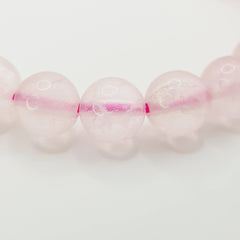 Rosenquarz-Perlenarmband – One-Size, Dehnbar, Handgefertigt - World of Crystals