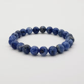 Sodalith-Perlenarmband – One-Size, Dehnbar, Handgefertigt - World of Crystals