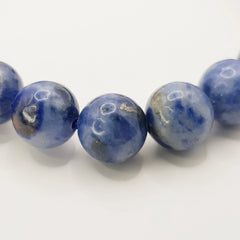 Sodalith-Perlenarmband – One-Size, Dehnbar, Handgefertigt - World of Crystals