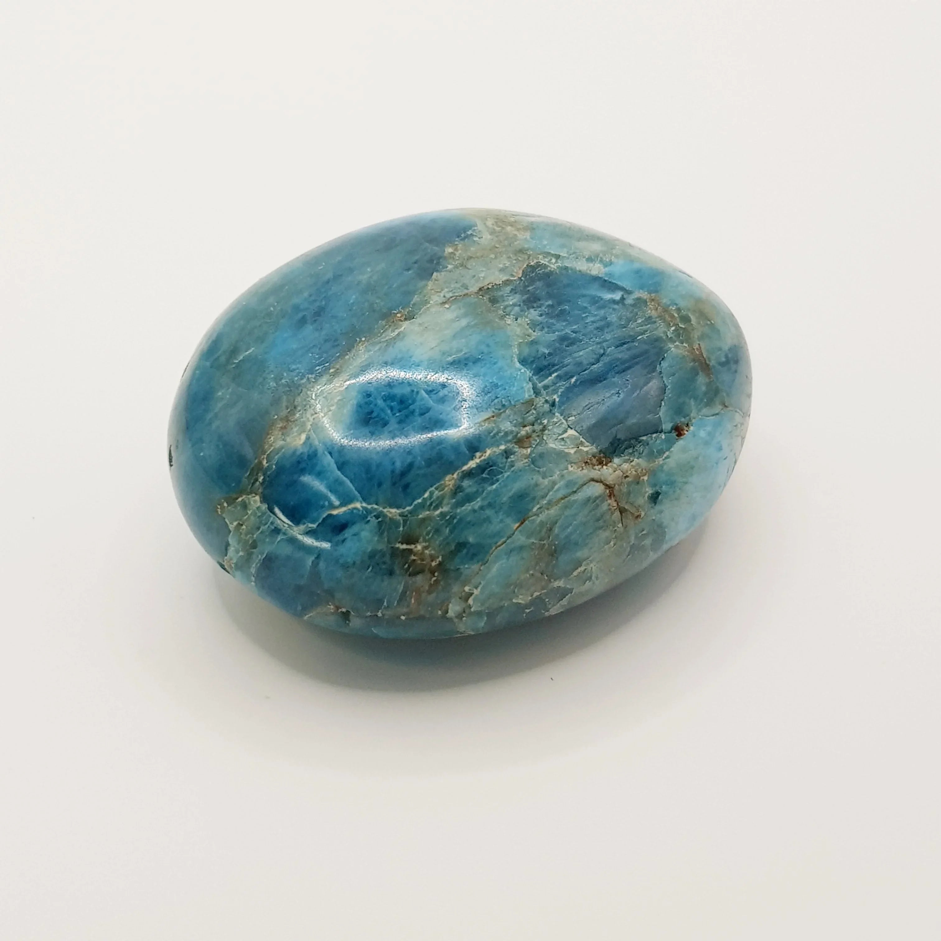 Blauer Apatit-Palmstein – 5cm, Handgefertigt - World of Crystals