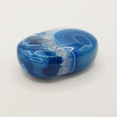 Blauer Onyx-Palmstein – 5cm, Handgefertigt - World of Crystals