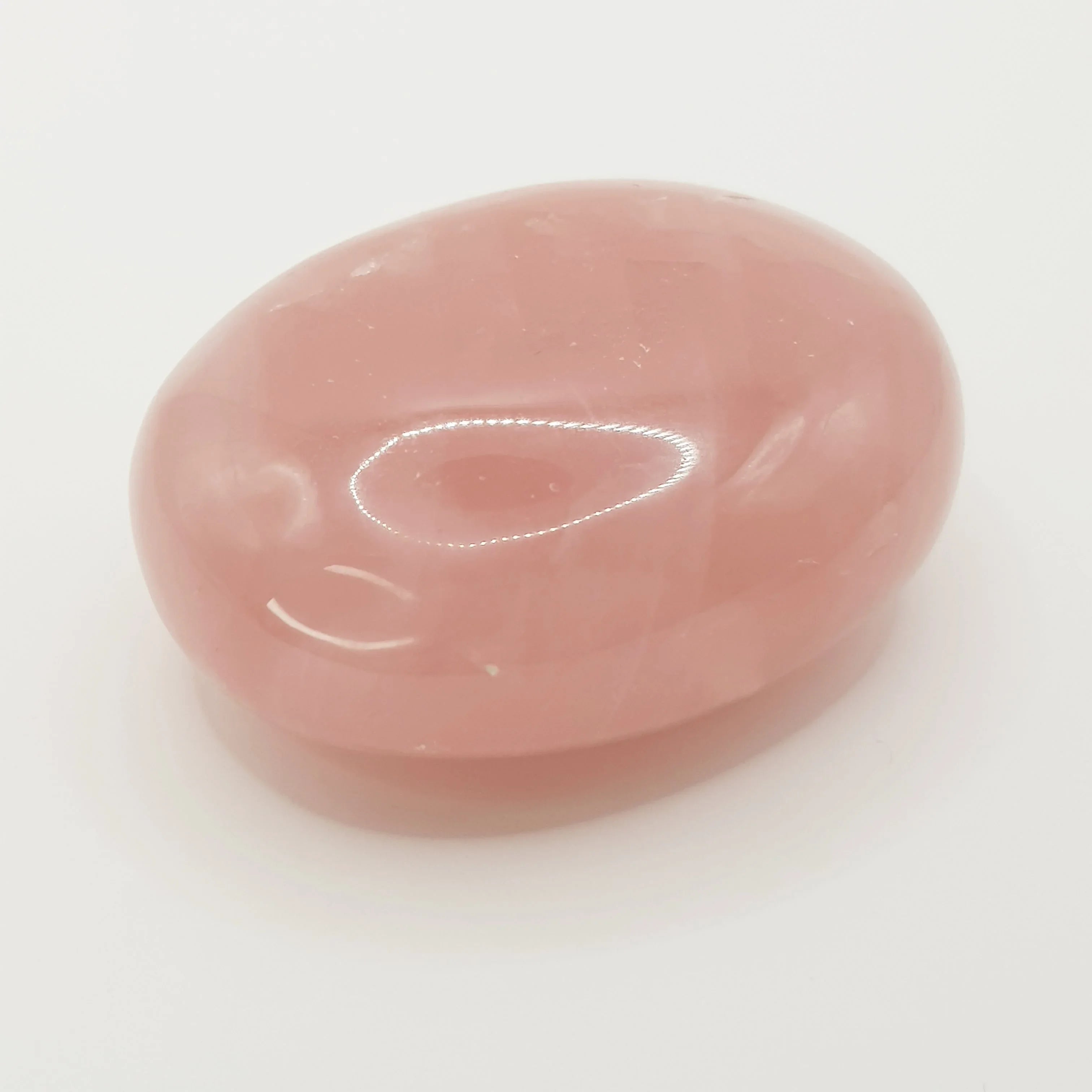 Rosenquarz-Palmstein – 5cm, Handgefertigt - World of Crystals