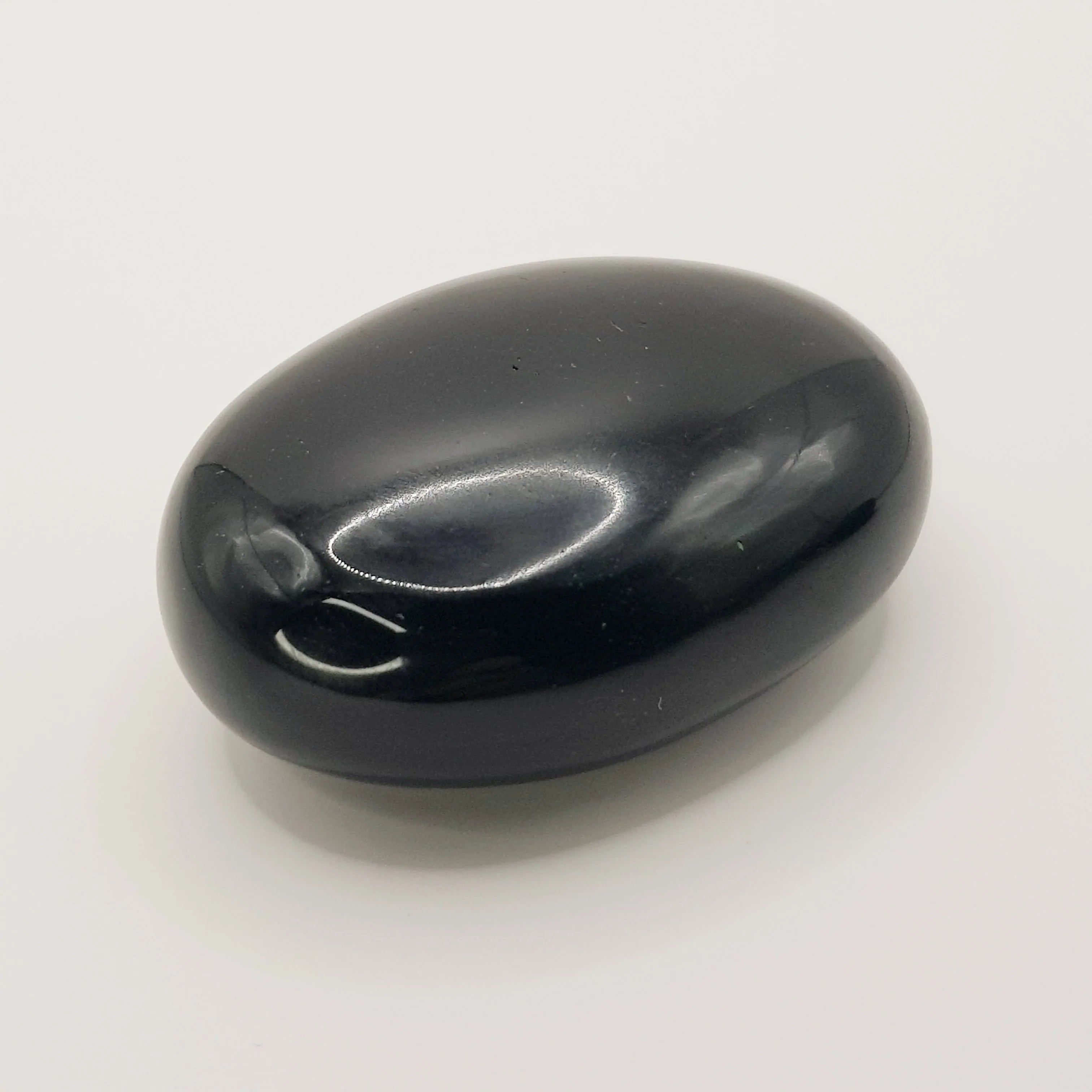 Schwarzer Obsidian-Palmstein – 5cm, Handgefertigt - World of Crystals