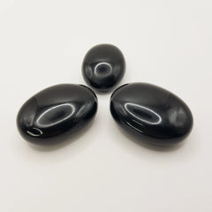 Schwarzer Obsidian-Palmstein – 5cm, Handgefertigt - World of Crystals