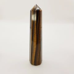 Gelbes Tigerauge-Obelisk Turm – 5-15cm, Handgefertigt - World of Crystals