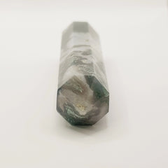 Moosachat-Obelisk Turm – 5-15cm, Handgefertigt - World of Crystals