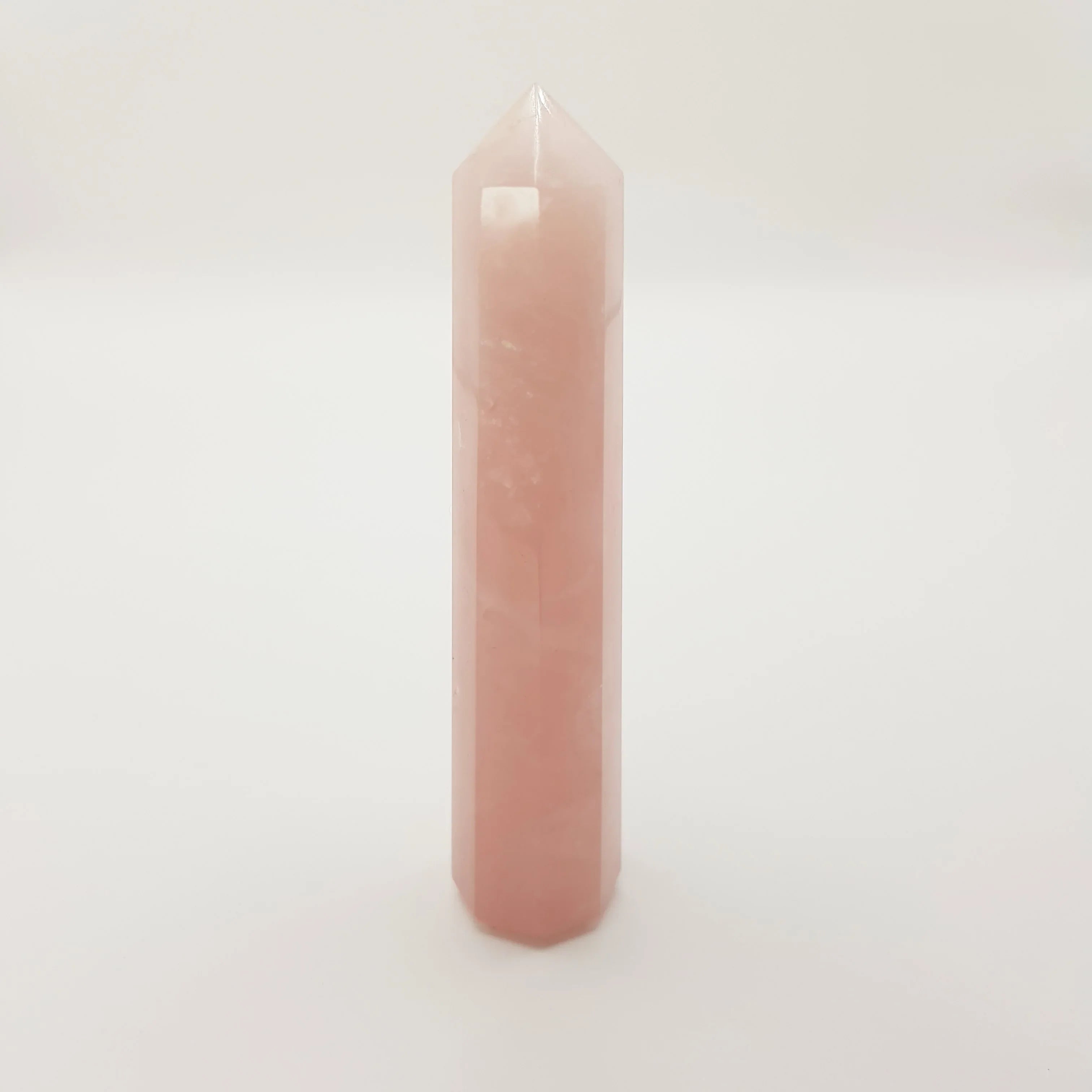 Rosenquarz-Obelisk Turm – 5-15cm, Handgefertigt - World of Crystals