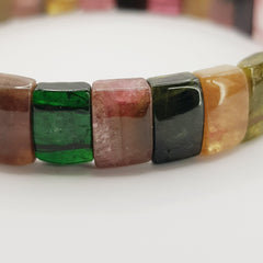 Regenbogen Turmalin-Premium Edelarmband – One-Size - World of Crystals