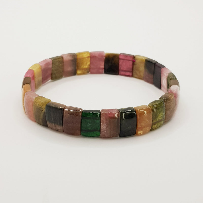 Premium Edelarmband – Regenbogen-Turmalin
