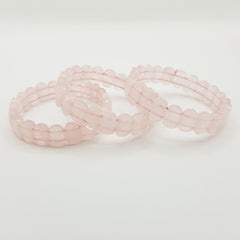 Rosenquarz-Premium Edelarmband – One-Size - World of Crystals
