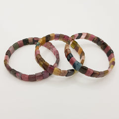 Regenbogen Turmalin-Premium Edelarmband – One-Size - World of Crystals