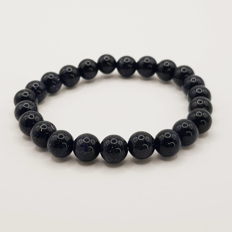 Perlenarmband - Blauer Sandstein