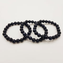 Perlenarmband - Blauer Sandstein