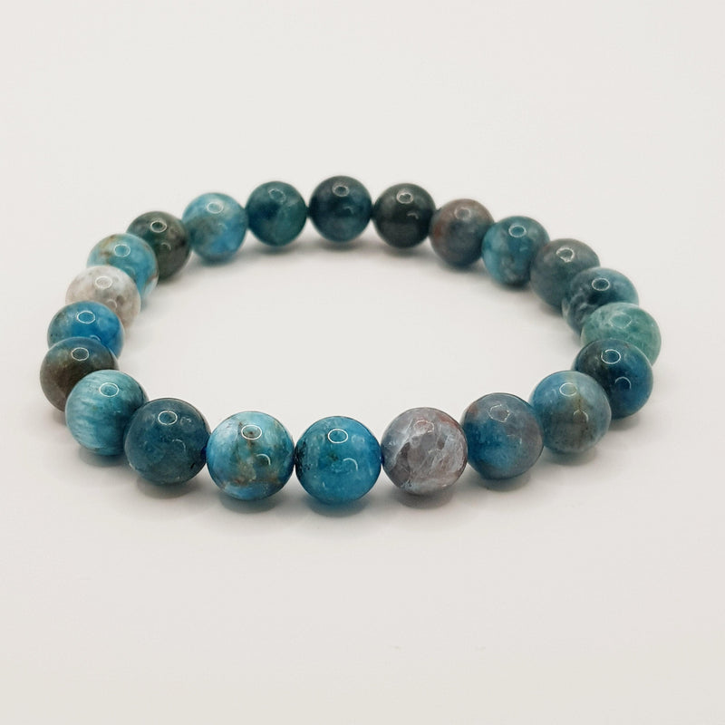 Perlenarmband - Blauer Apatit