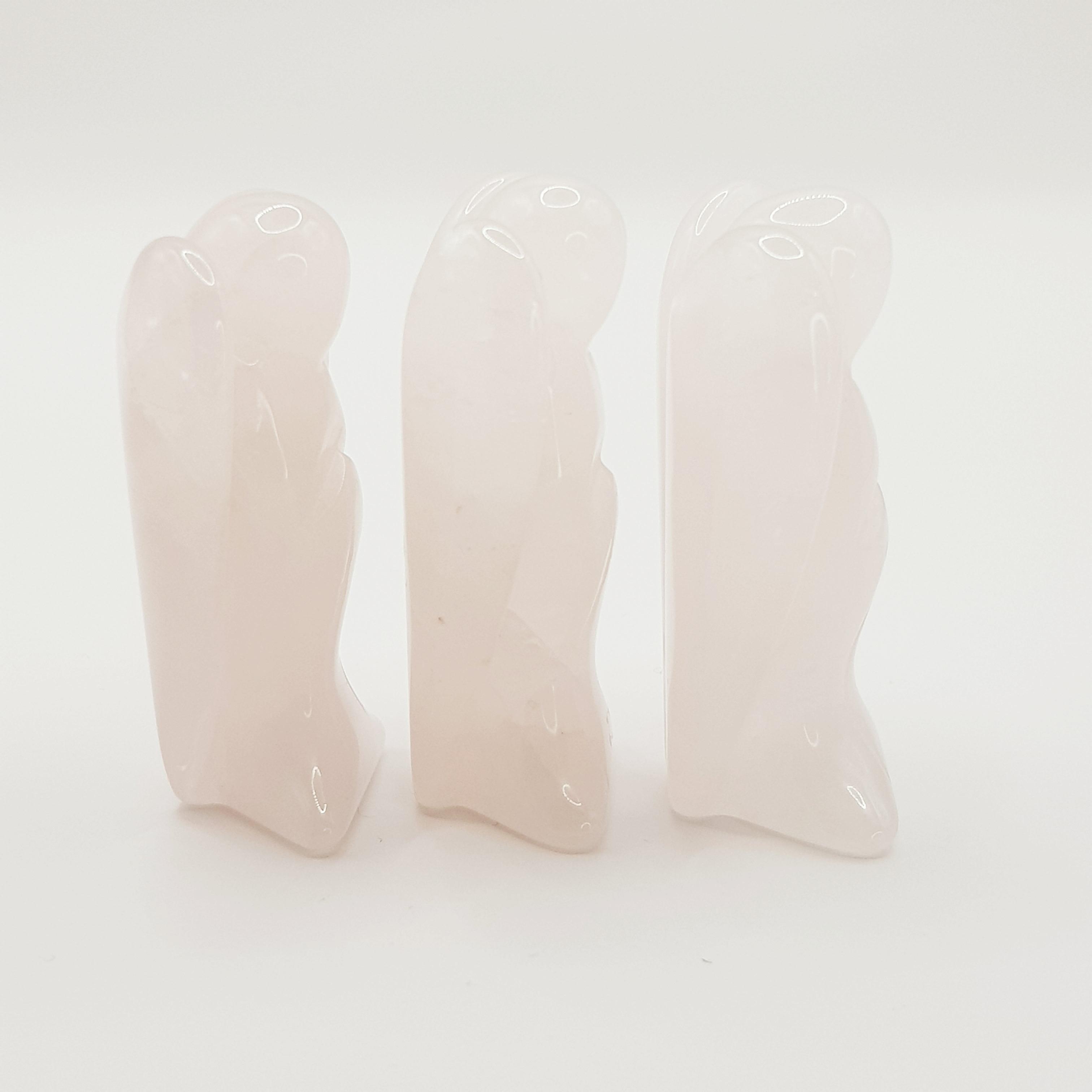 Schutzengel aus Rosenquarz - World of Crystals