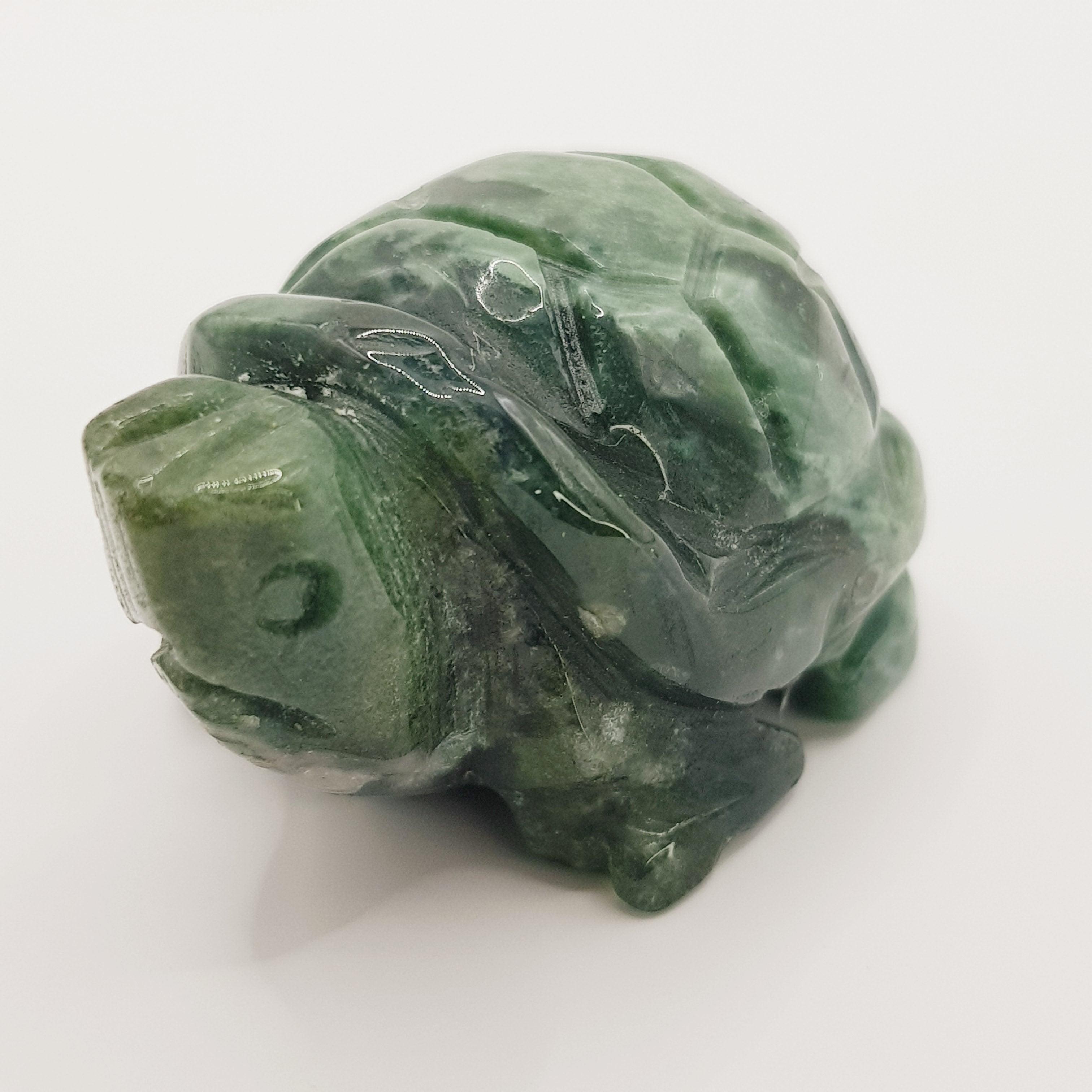 Schutzschildkröte aus Moosachat - World of Crystals