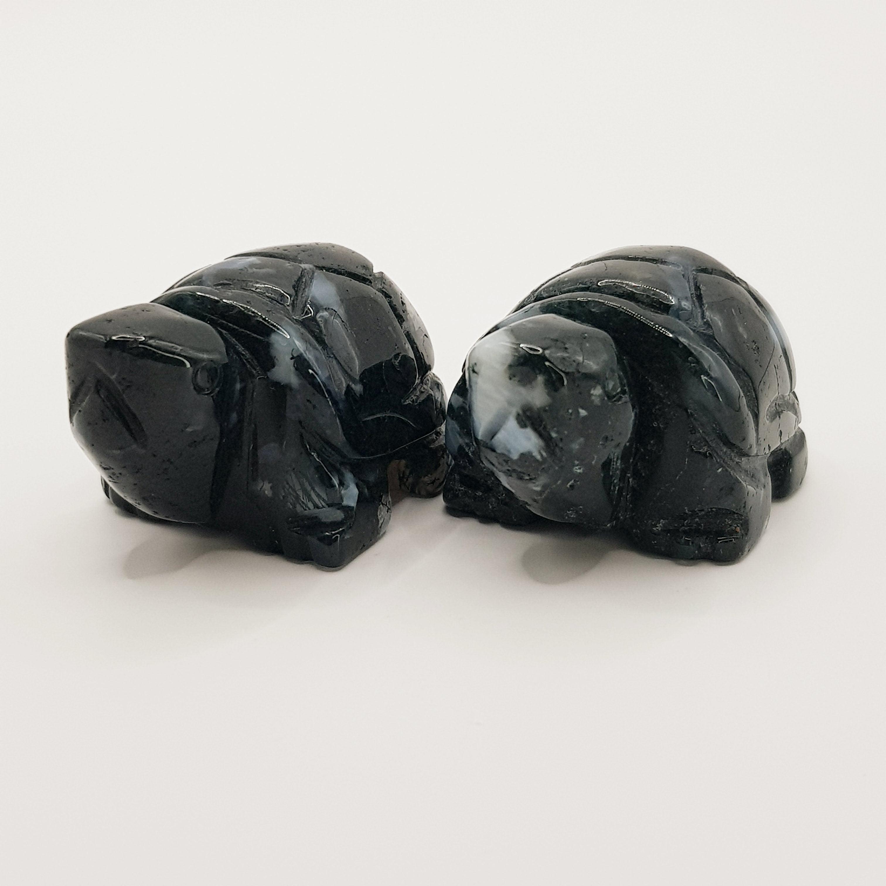 Schutzschildkröte aus Moosachat - World of Crystals