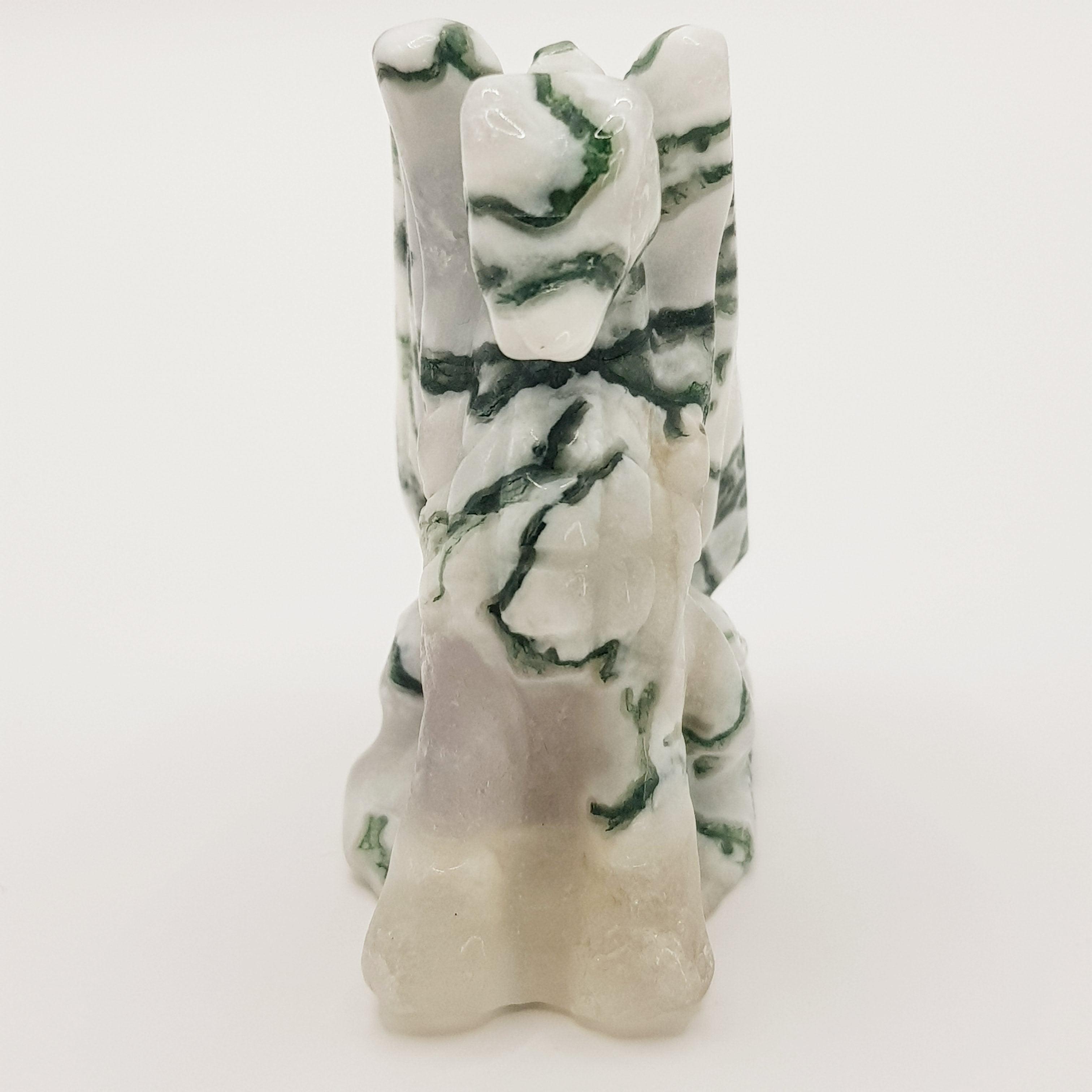 Wächterdrache aus Moosachat - World of Crystals