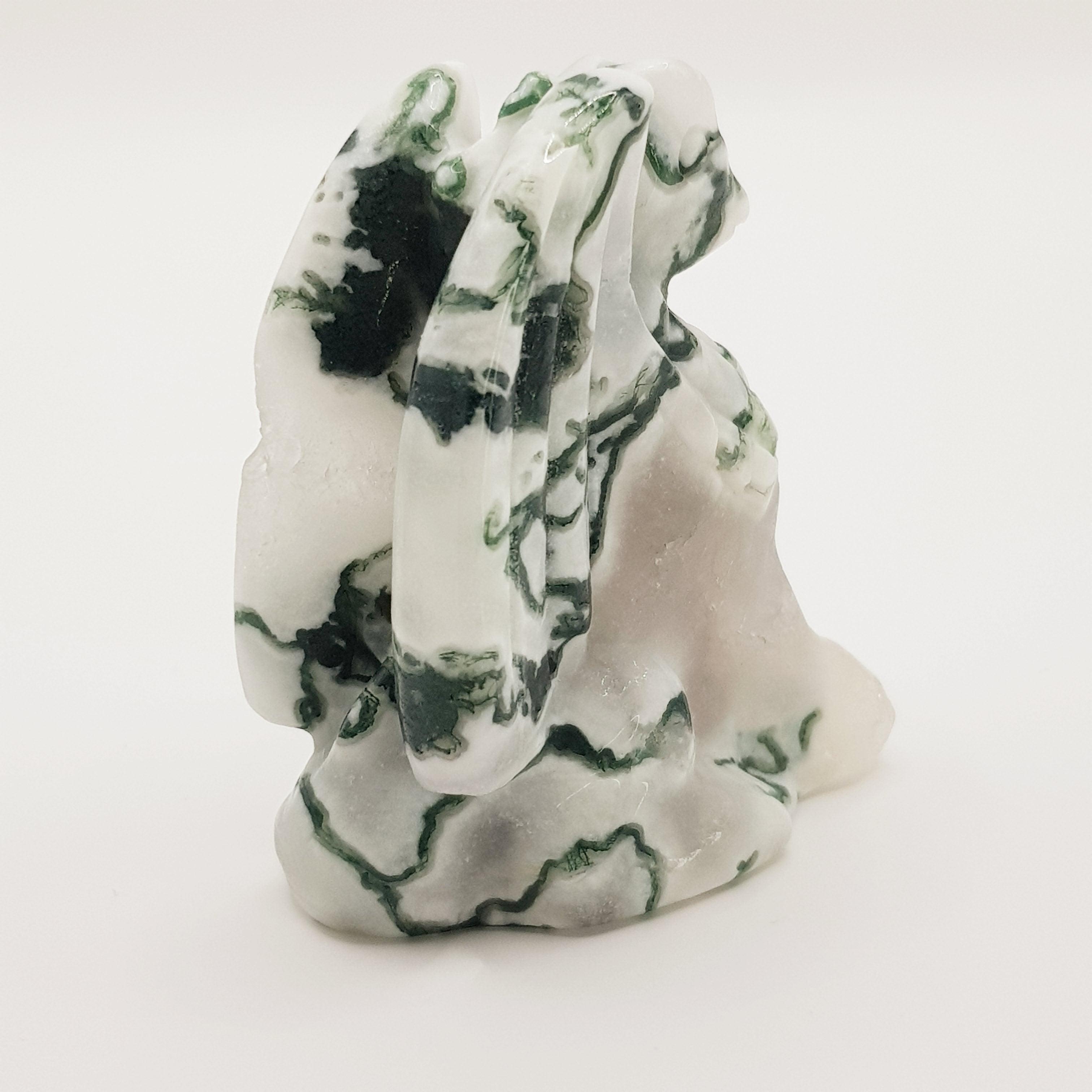 Wächterdrache aus Moosachat - World of Crystals