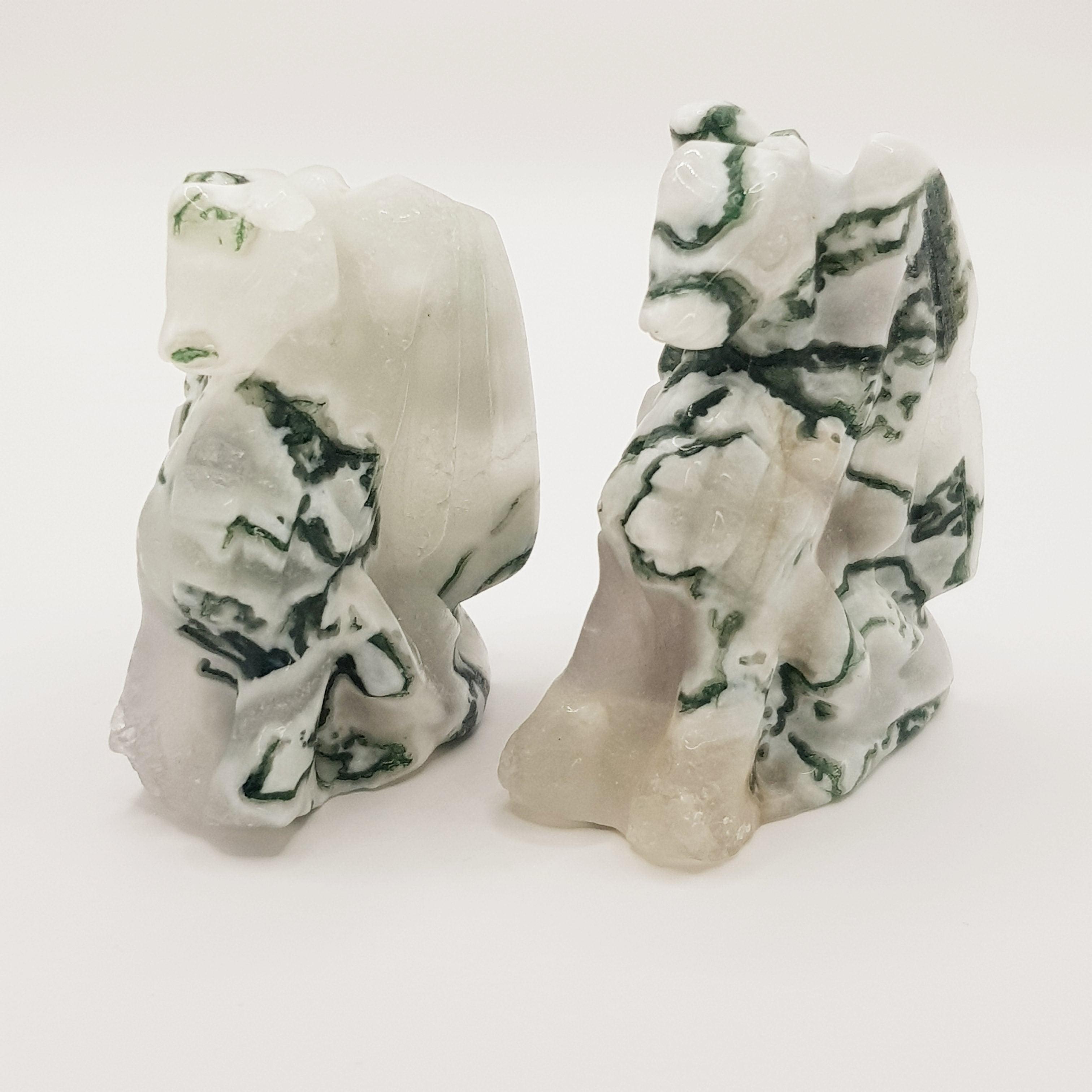 Wächterdrache aus Moosachat - World of Crystals