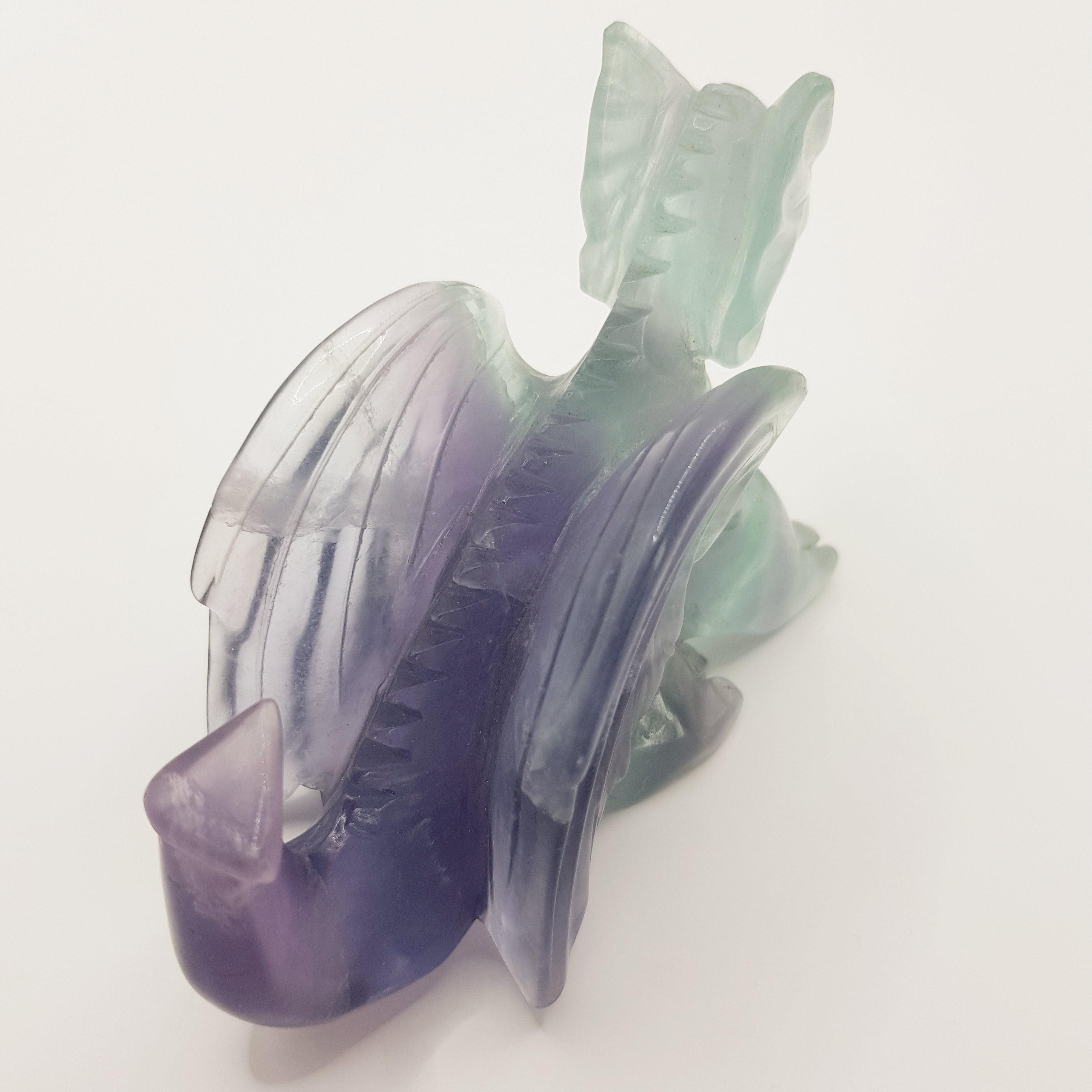 Aurora-Drache aus Regenbogen-Fluorit - World of Crystals