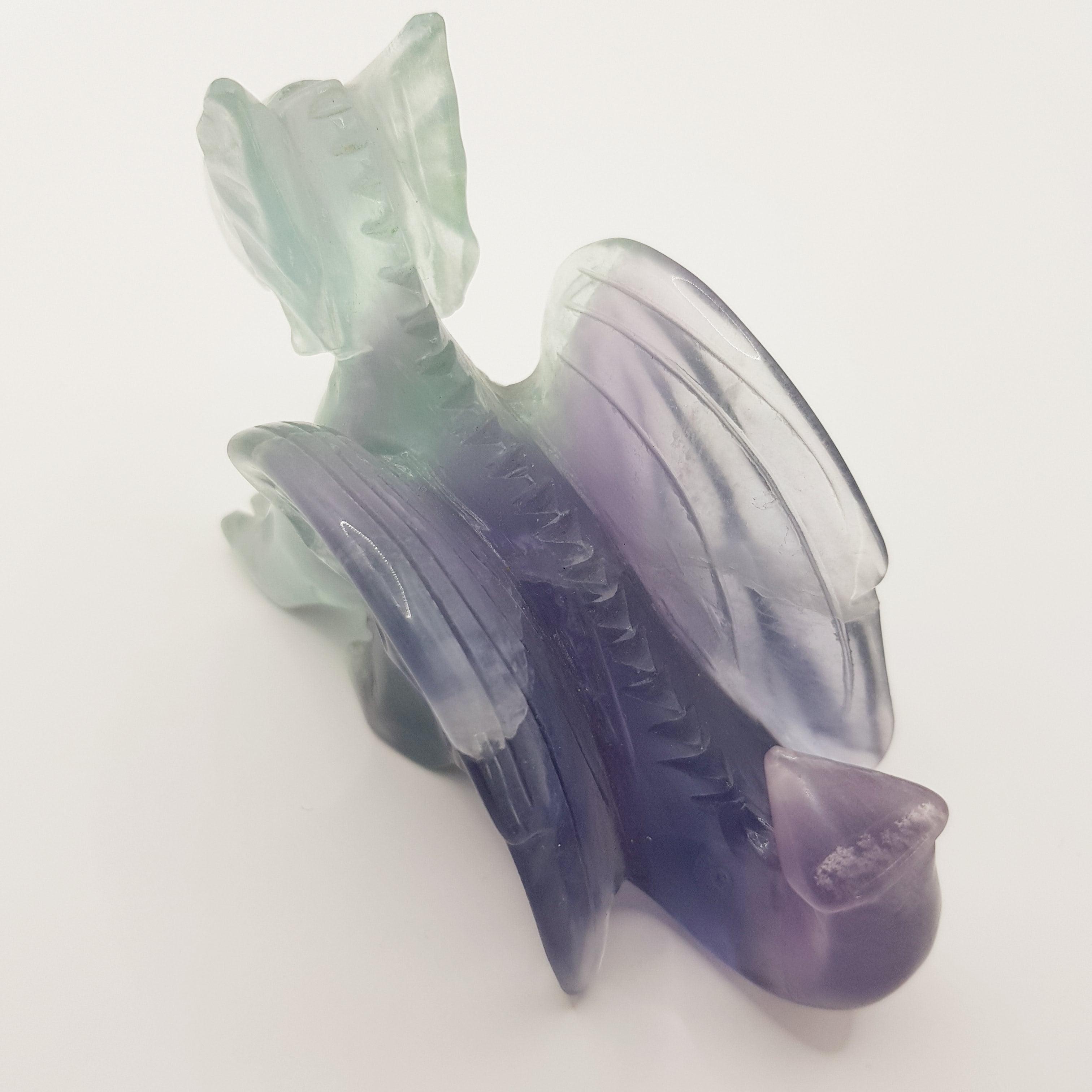 Aurora-Drache aus Regenbogen-Fluorit - World of Crystals