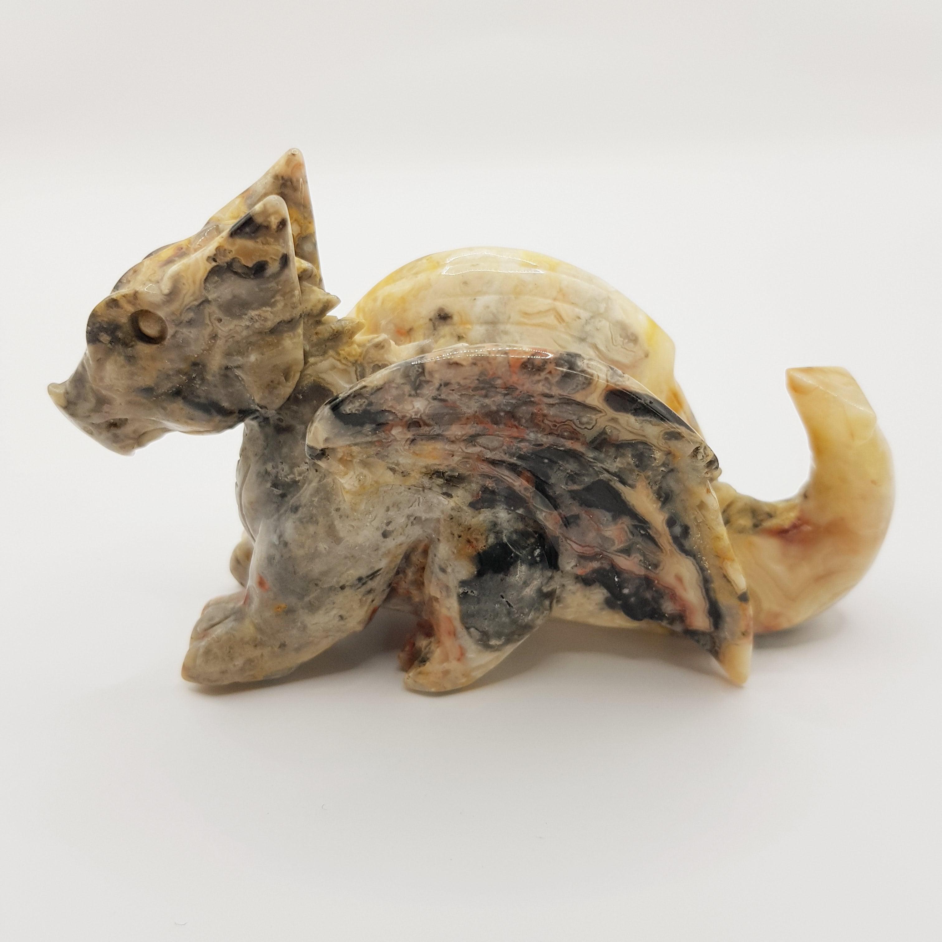 Mystischer Drache aus Crazy Lace Achat - World of Crystals