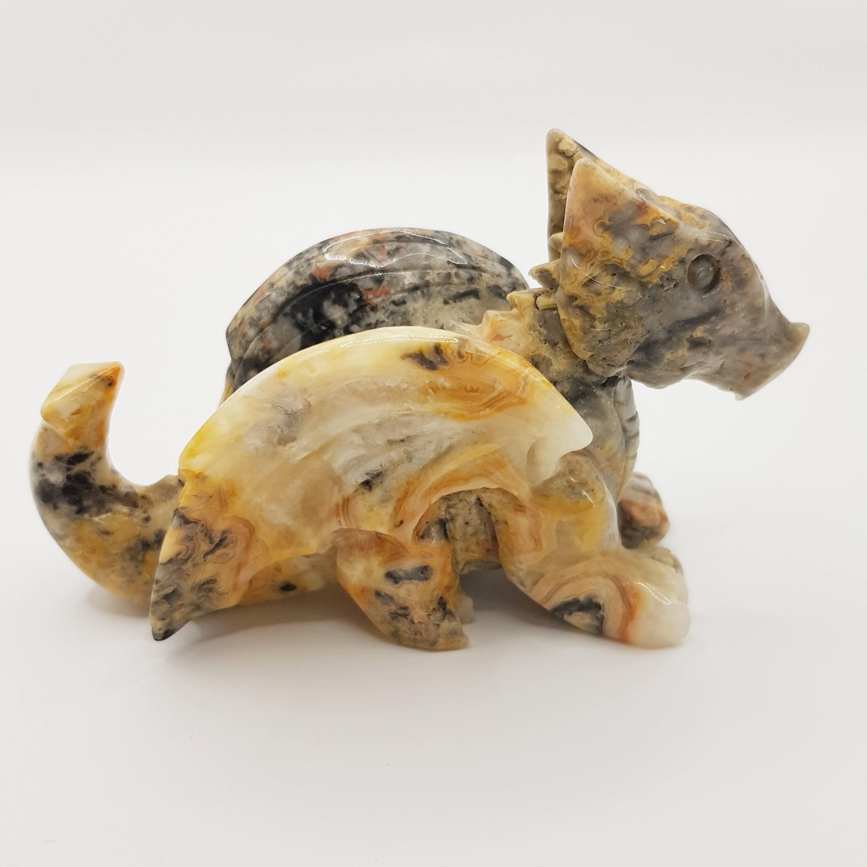 Mystischer Drache aus Crazy Lace Achat - World of Crystals