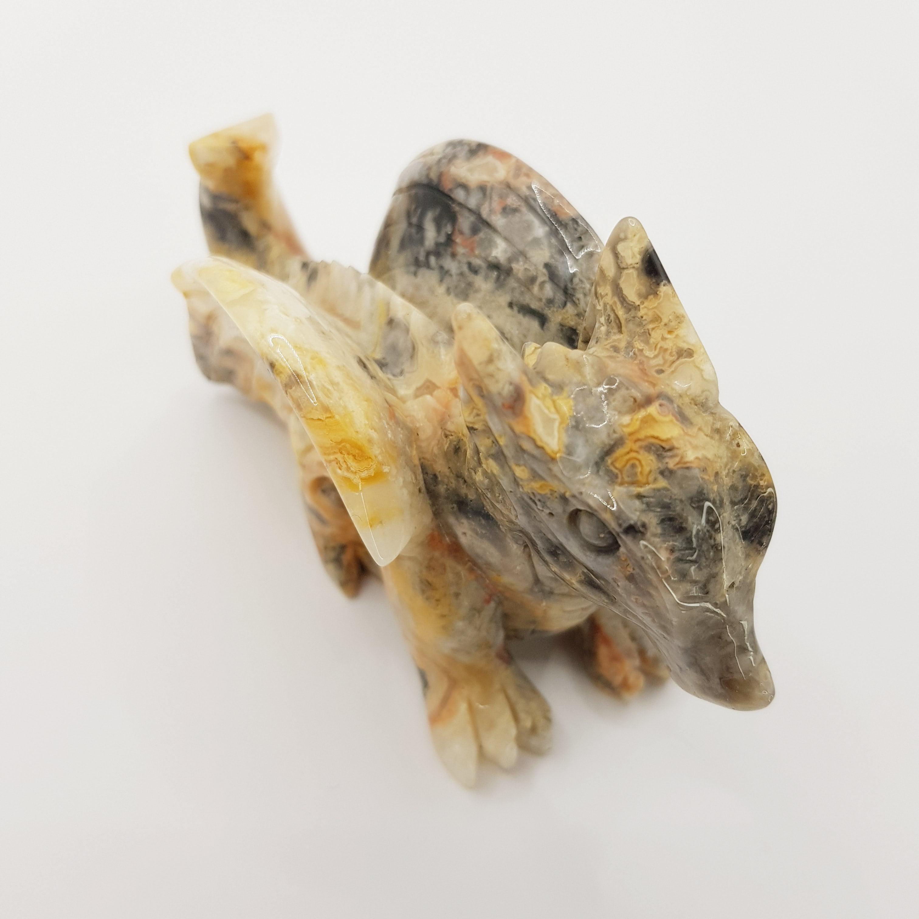 Mystischer Drache aus Crazy Lace Achat - World of Crystals