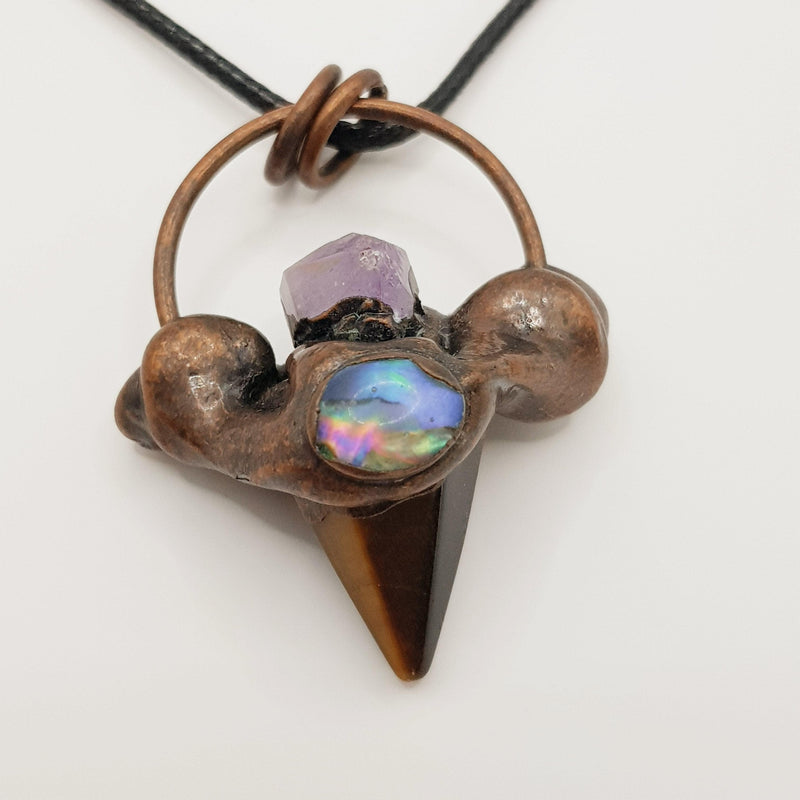 Energie-Amulett mit Gelbem Tigerauge-Spitze