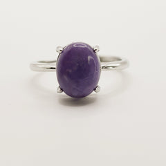Eleganz-Ring mit Charoit