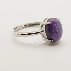 Eleganz-Ring mit Charoit