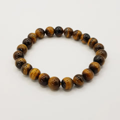 Gelbes Tigerauge-Perlenarmband – One-Size, Dehnbar, Handgefertigt - World of Crystals